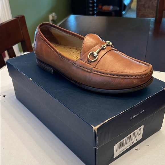 Cole Haan Men's Tan Leather Loafers - Picture 1 of 4